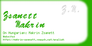 zsanett makrin business card